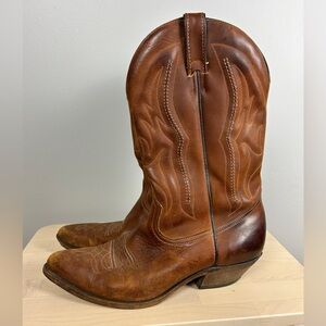BOULET Leather‎ Cowboy Boots Men's 10 Brown Farm Chore Country Western Rodeo
